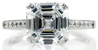 Prisilla's 4 CT Asscher Cut CZ Engagement Ring