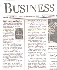 Newspaper Article about Deborah Swett