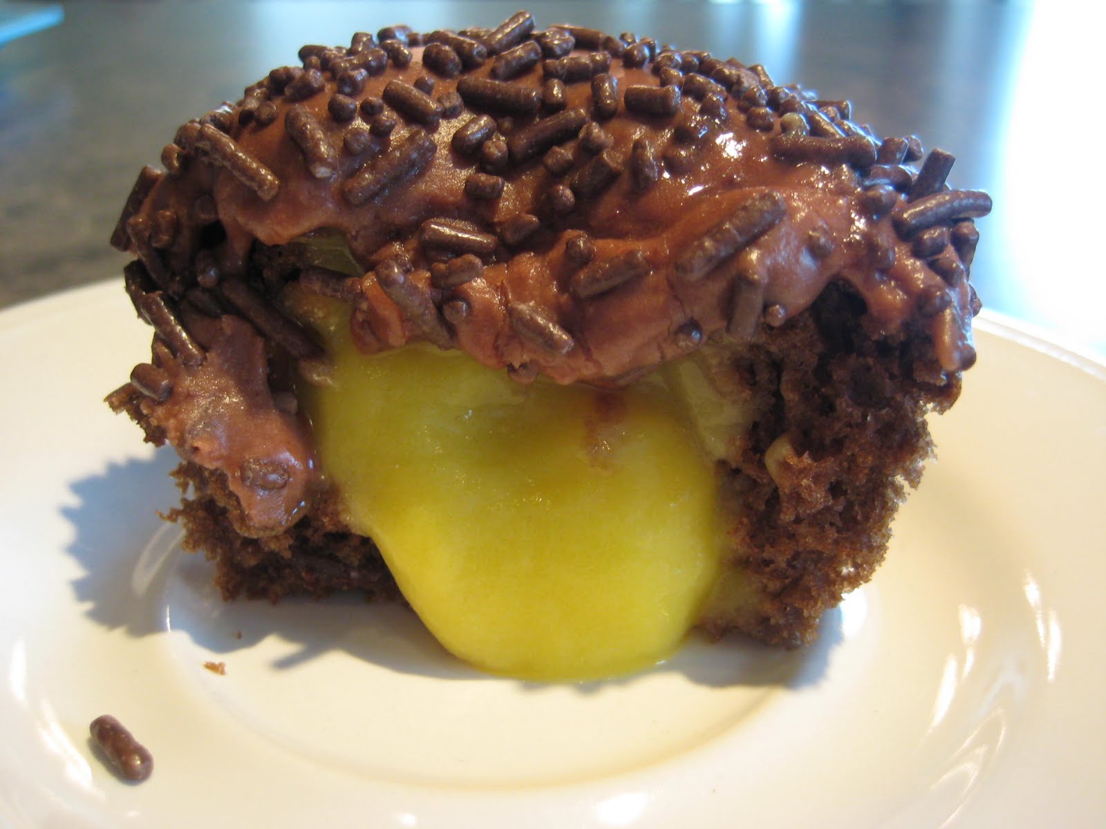 One Smart Little Cookie Chocolate Bavarian Creme Cupcakes