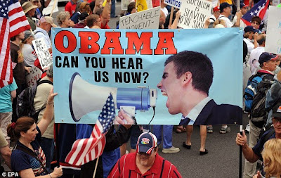 Tea Party Signs, Angry Mob