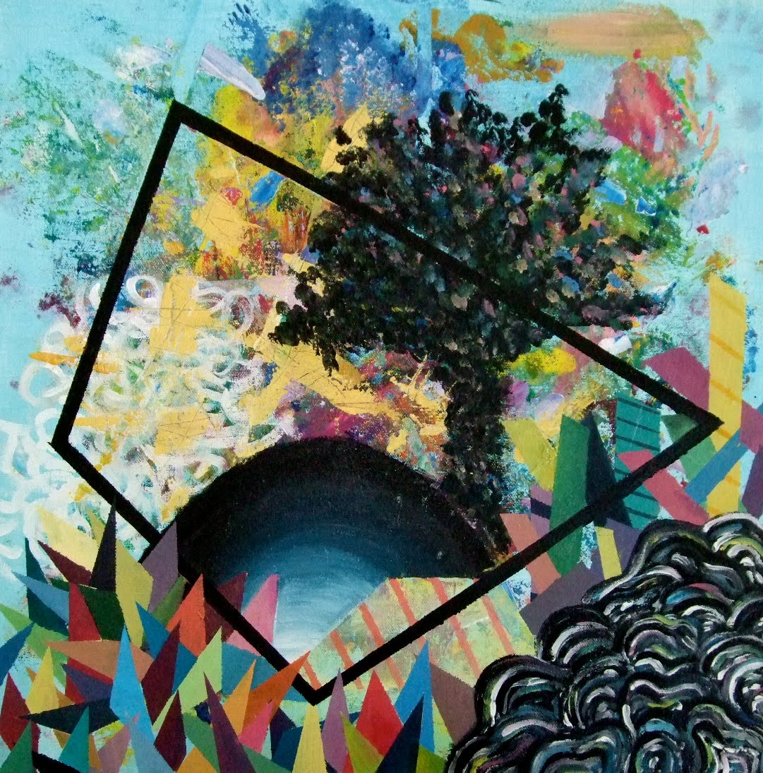 highschoolart NonObjective Abstraction Acrylic Painting HIgh School Art