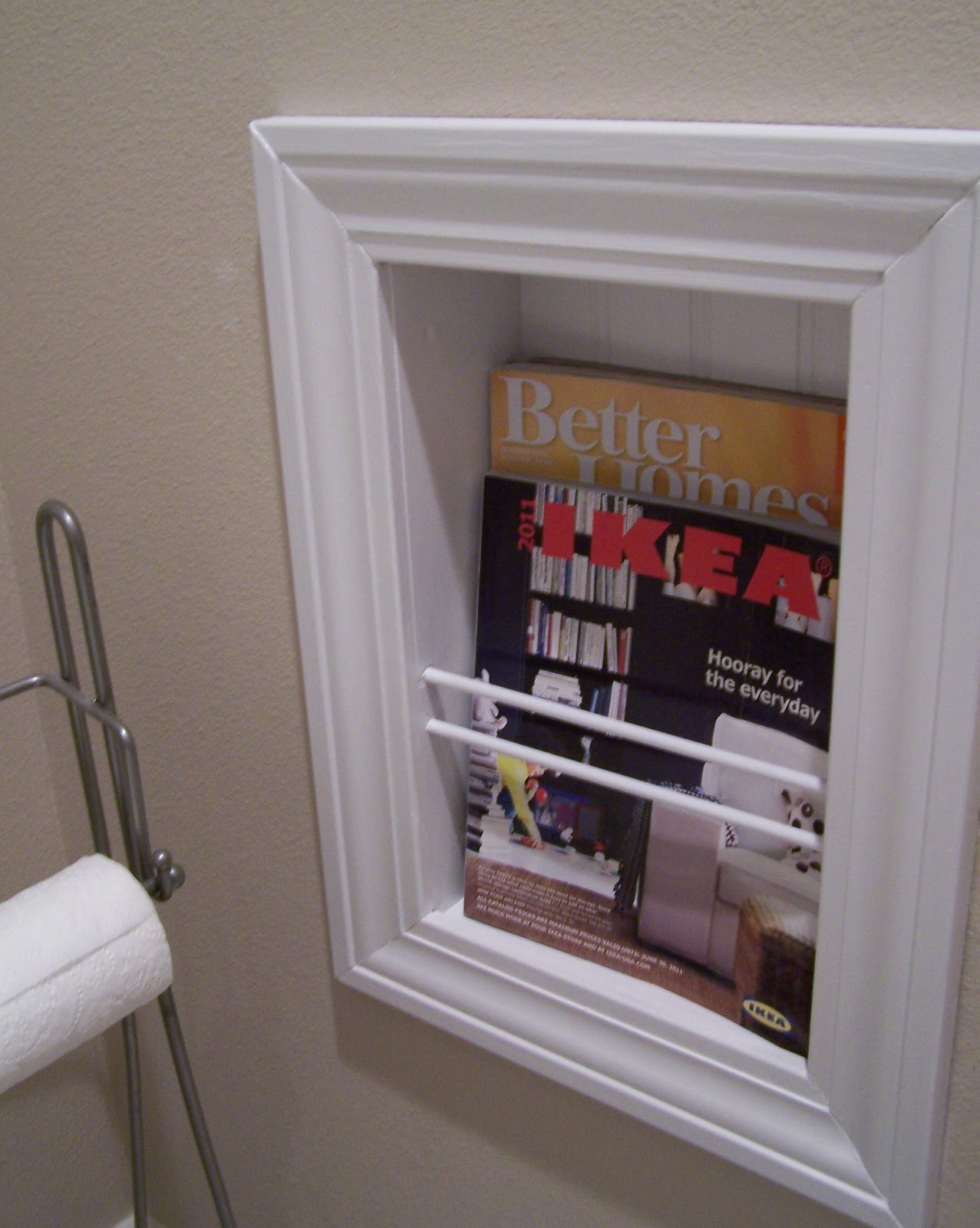 Going A Little Coastal Recessed Magazine Rack