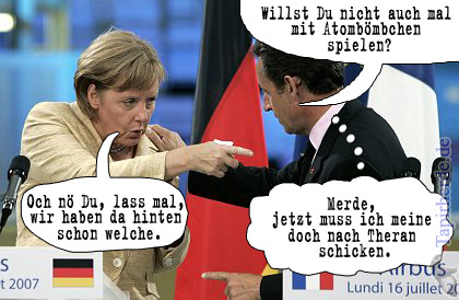 Merkel Sakozy Atombombe