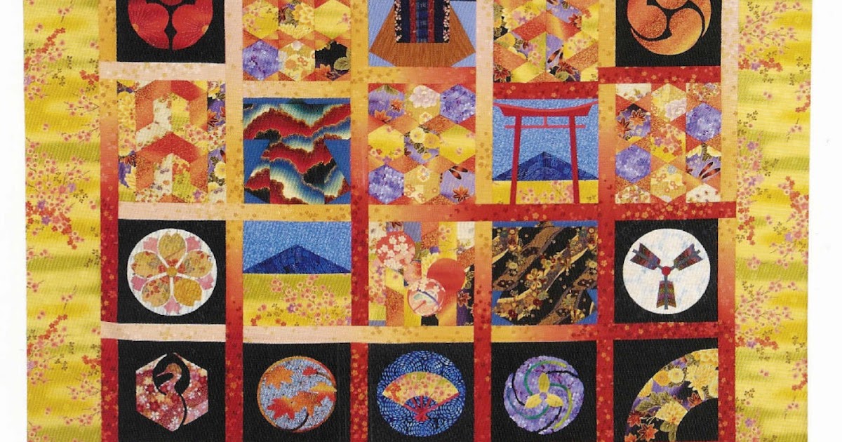 sashiko and other stitching "Japanese Quilt Blocks" quilts at Great