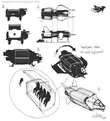 rough troop transport ideas, first one inspired by a previous garbage 