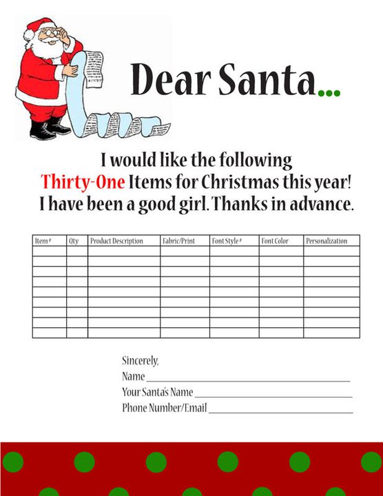 out your wish list and how to contact your santa