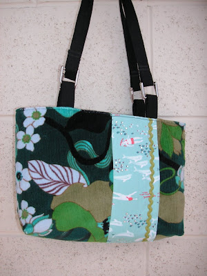handmade purse, blue lagoon fabric, art purses