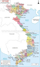 Mapa político de Vietnam