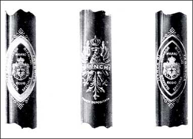 1916: the three Bianchi logos.