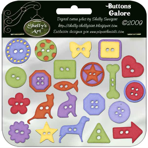 For today only you can get this great collection of buttons for only $1.00! With my Buttons Galore file you can have the perfect embellishment to match any