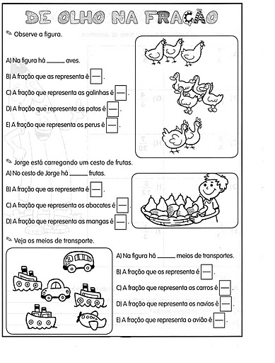 Exercícios de Matemática para o 5º ano – Jogo com Frações