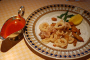 Calamari and Zucchini Pan seared beef tenderloin medallions with mushroom . (dsc )