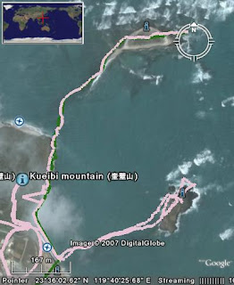 奎壁山到赤嶼, 番黍仔尾嶼路徑圖 GPS , GPS 可能有誤差, 僅供參考