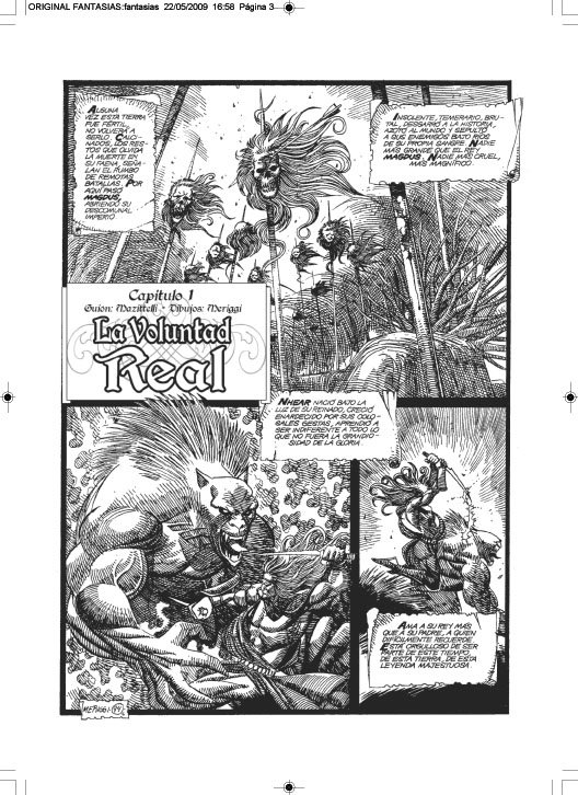 COMICS / FANTASIAS:  PENCIL AND INK MERIGGI