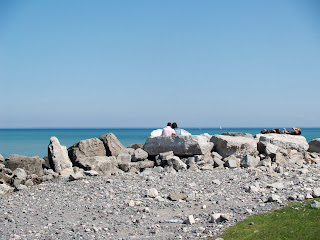 Sitting on the rocks looking out