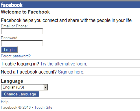 the mobile facebook users.