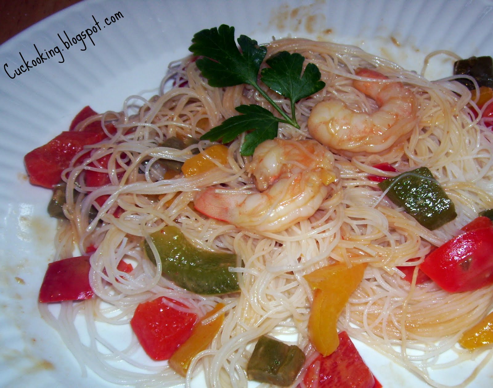 Cooking Creation PeanutSauced Shrimp and Pasta