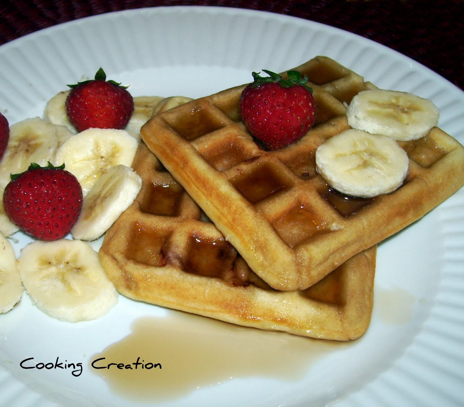 Cooking Creation StrawberryBanana Waffles