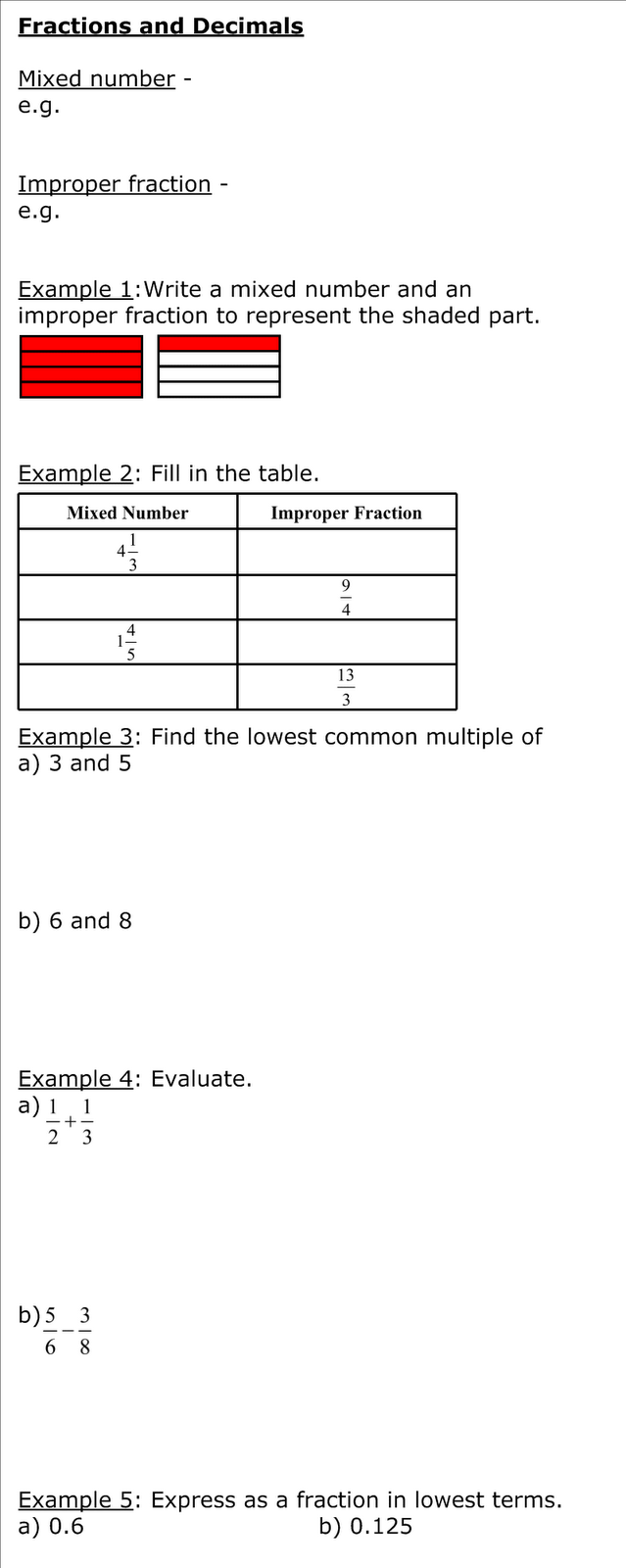 Course 1 chapter 2 fractions, decimals, and percents answer key 6th grade image