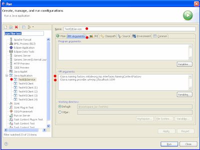 Elipse, java, j2ee, client, jndi, jboss, properties