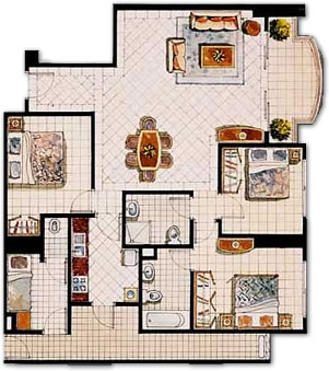 3 Bedroom Indian Apartment Plans