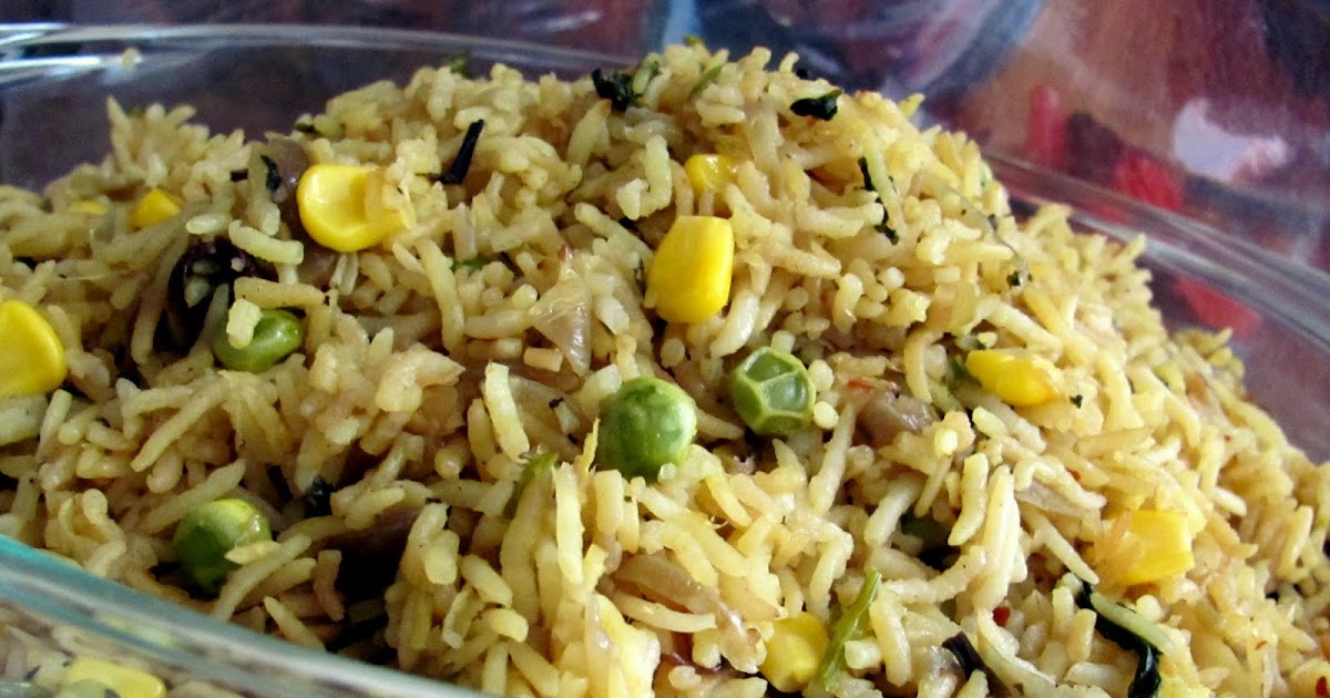 " me n my apron " Corn and peas pulav