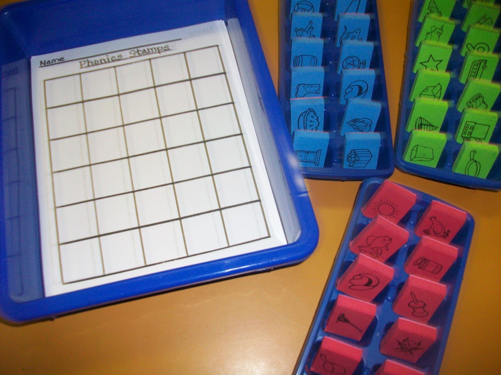 First Grade School Box Phonics Stamps