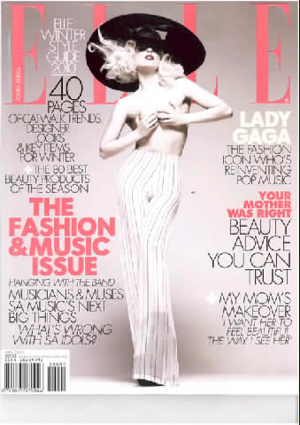 Lady Gaga Elle Cover. Lady Gaga Elle Magazine South
