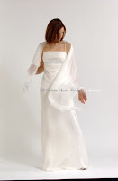 Model with Silk wedding gowns