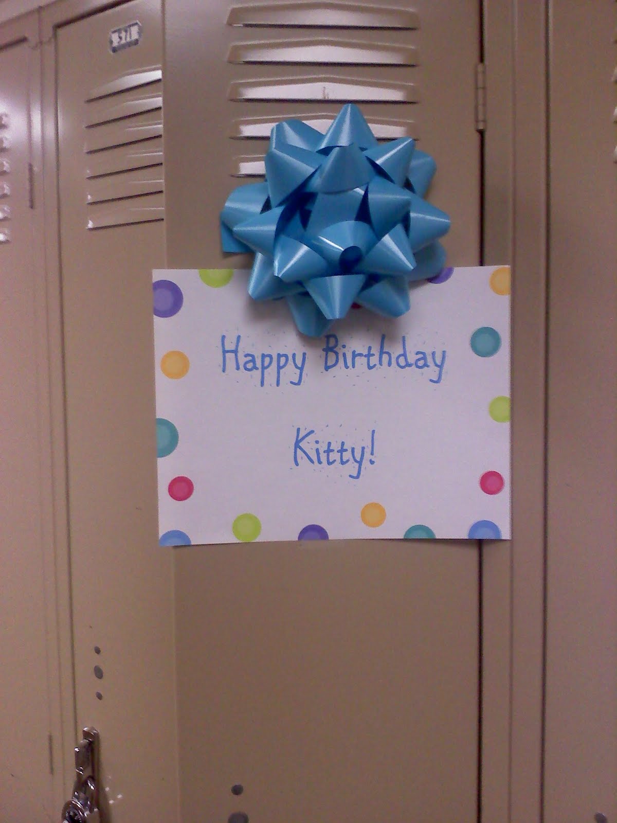 Decorated Birthday Lockers