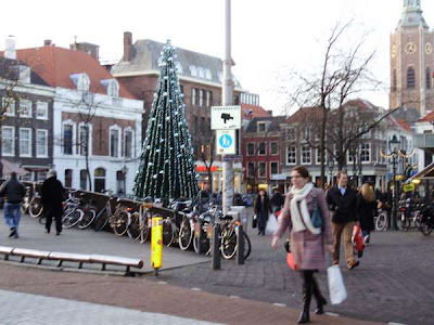 De Grote Markt in Den Haag in kerstsfeer