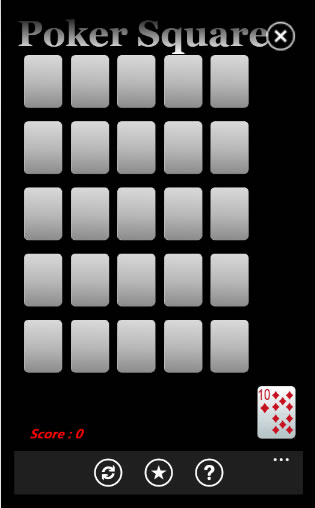 Poker squares ai