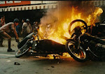 Motor terbakar