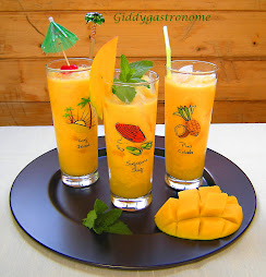 My version of a mango lassi: This is iced! Click on picture