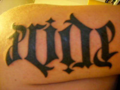 ambigrams tattoos. Bold ambigram tattoo design.