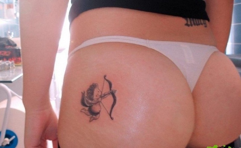 Nice tatto on ass.