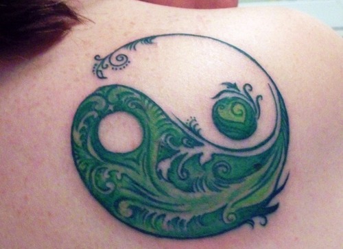 This is why along with Japanese letters the armband tattoo yin yang is inked