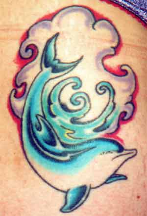 Dolphins and other sea life such as sharks and whales are perfect tattoo 