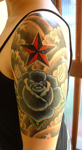 sun star and moon tattoo half sleeve tattoo price