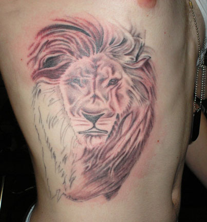 tattoos on head. Lion Head Tattoos