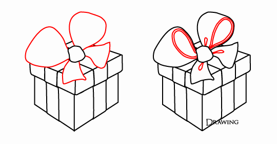 How To Draw Christmas Gift Boxes ~ DRAWING AND PAINT