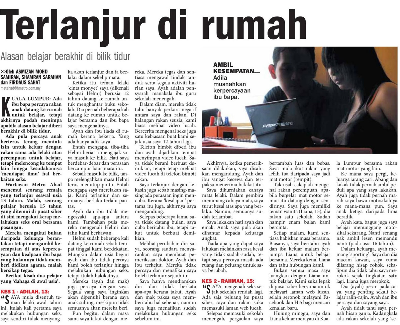 Kisah & Tauladan Remaja Sekolah
