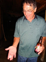 Gary holding a hailstone