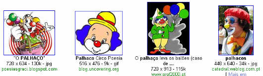 Imagens de palhaços no Google