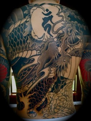 Japanese Dragon Tattoo in Body Back