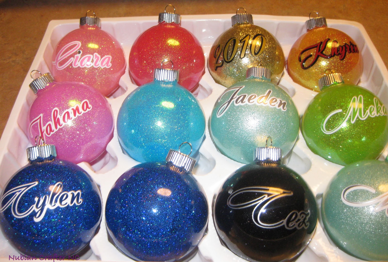 Nubian Crafter DeSigns Glitter Ornaments