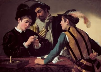 Kimbell  Museum on Card Players Caravaggio 1595 1596  Kimbell Art Museum Jpg