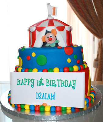 Circus Birthday Cakes on Mae Makes Cakes   Circus Theme Cake   Isaiah S 1st Birthday