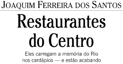 crônica publicada no jornal O GLOBO de 19 de novembro de 2007
