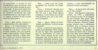 entrevista de Lula na VEJA de 28 de março de 1979